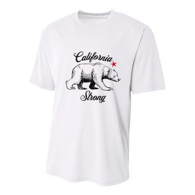 California Strong Grizzly Bear Gift Youth Performance Sprint T-Shirt