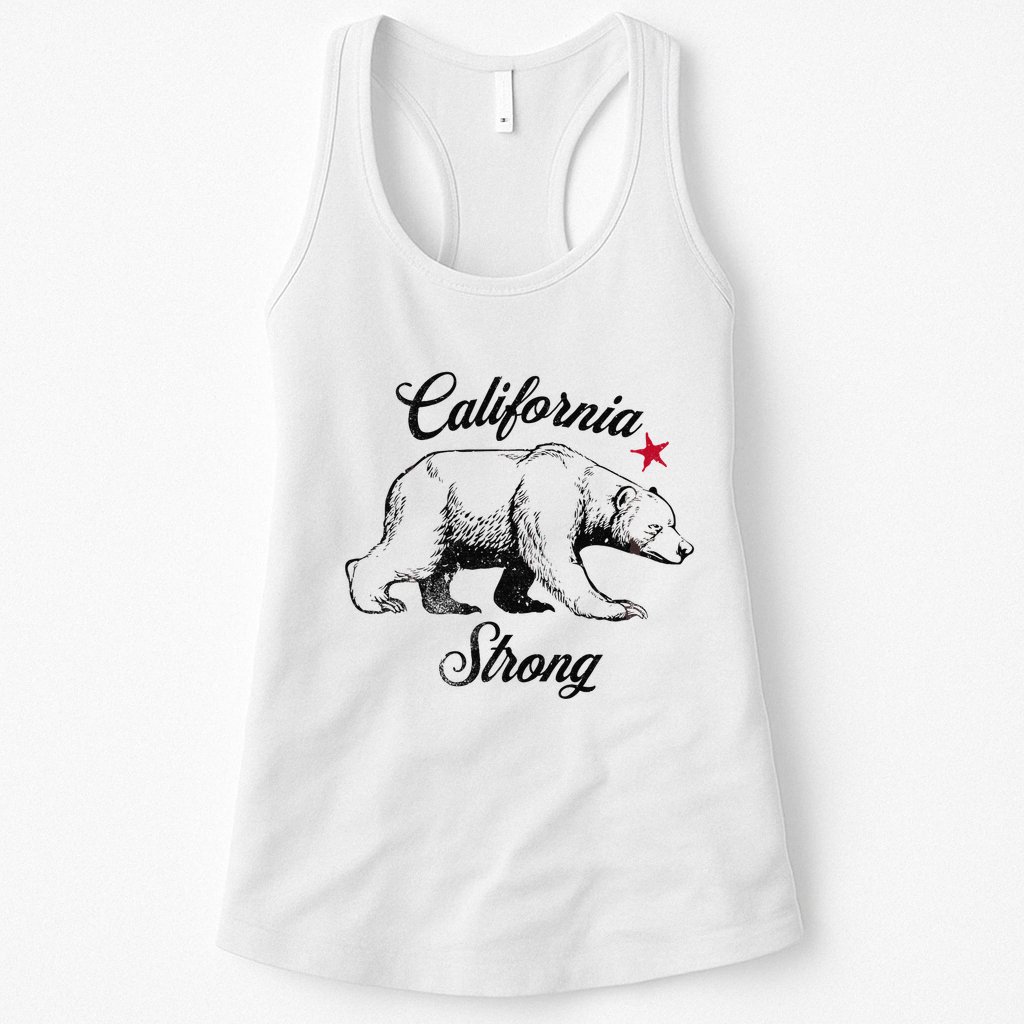California Strong Grizzly Bear Gift Womens Tank Top