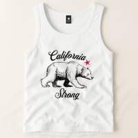 California Strong Grizzly Bear Gift Tank Top