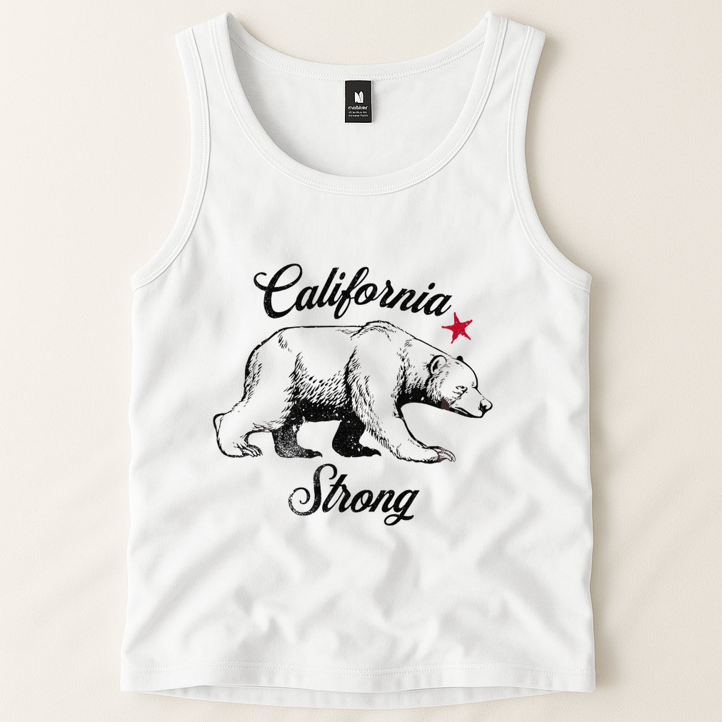 California Strong Grizzly Bear Gift Tank Top