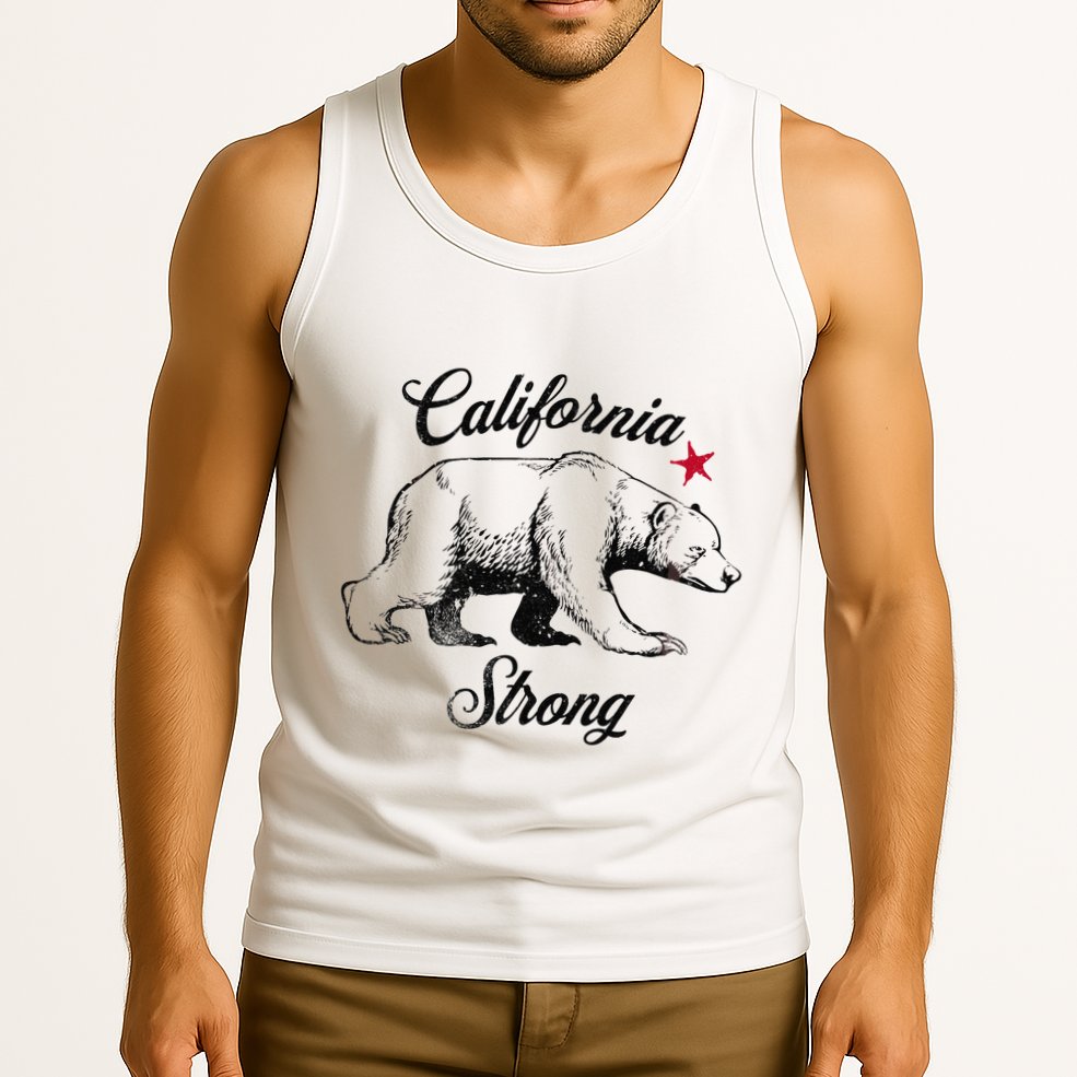 California Strong Grizzly Bear Gift Tank Top
