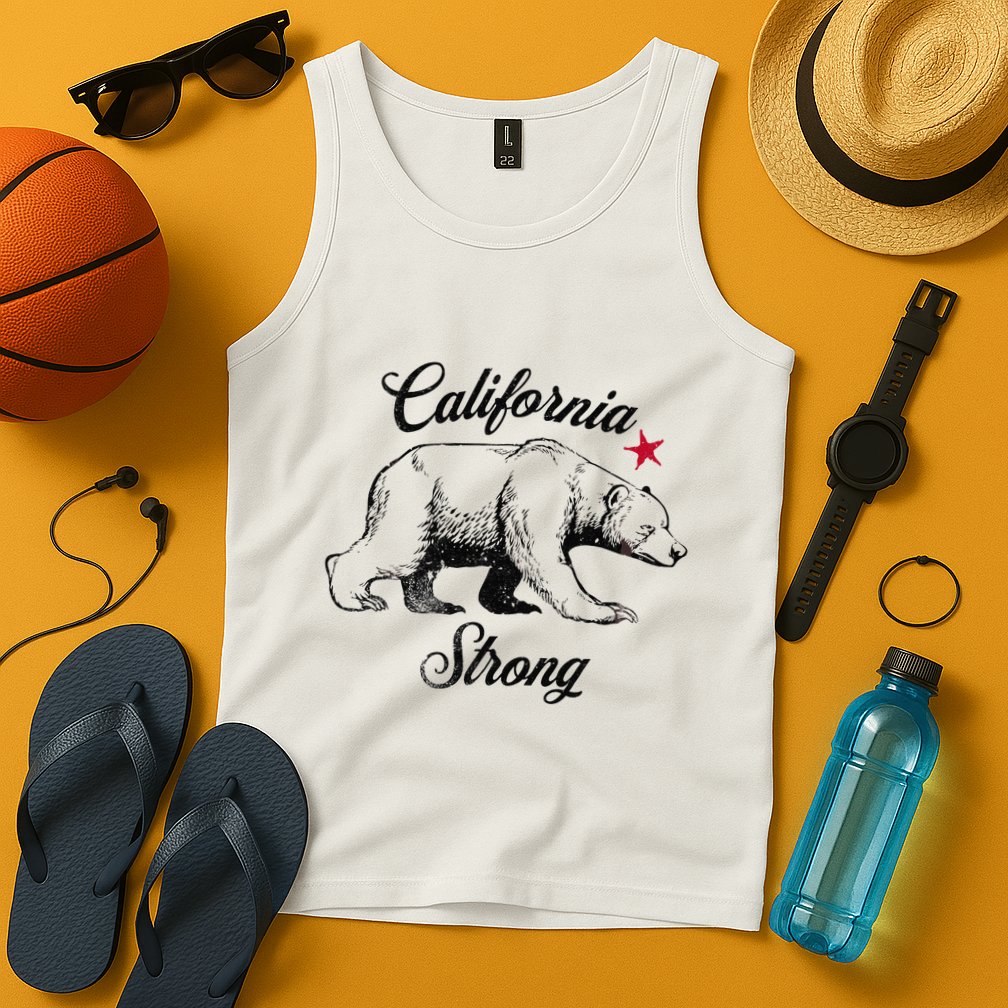 California Strong Grizzly Bear Gift Tank Top