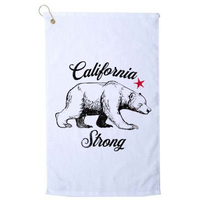 California Strong Grizzly Bear Gift Golf Towel