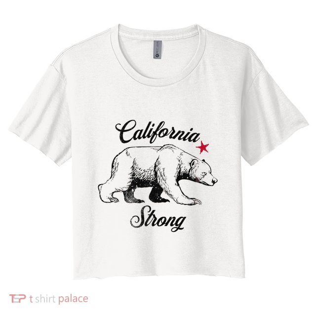 California Strong Grizzly Bear Gift Crop Top