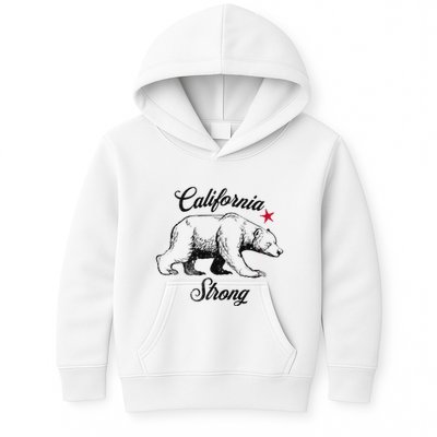 California Strong Grizzly Bear Gift Kids Hoodie