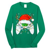 Christmas Santa Gamer Xmas Funny Video Gaming Christmas Long Sleeve Shirt