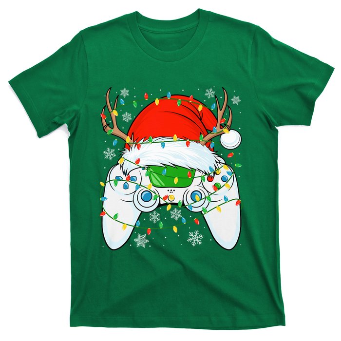 Christmas Santa Gamer Xmas Funny Video Gaming Christmas T-Shirt