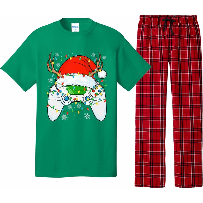 Christmas Santa Gamer Xmas Funny Video Gaming Christmas Pajama Set