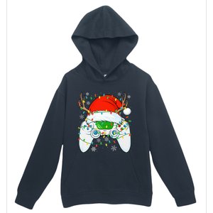 Christmas Santa Gamer Xmas Funny Video Gaming Christmas Urban Pullover Hoodie