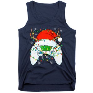 Christmas Santa Gamer Xmas Funny Video Gaming Christmas Tank Top