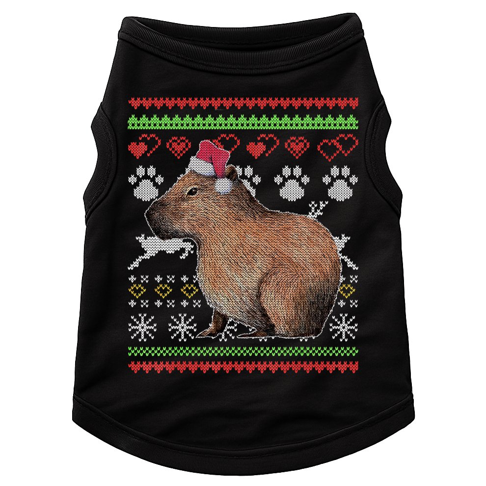 Capybara Santacool Giftclaus Ugly Christmas Sweater Holiday Lover Gift Doggie Tank