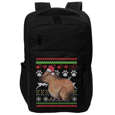 Capybara Santacool Giftclaus Ugly Christmas Sweater Holiday Lover Gift Impact Tech Backpack