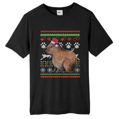 Capybara Santacool Giftclaus Ugly Christmas Sweater Holiday Lover Gift Tall Fusion ChromaSoft Performance T-Shirt