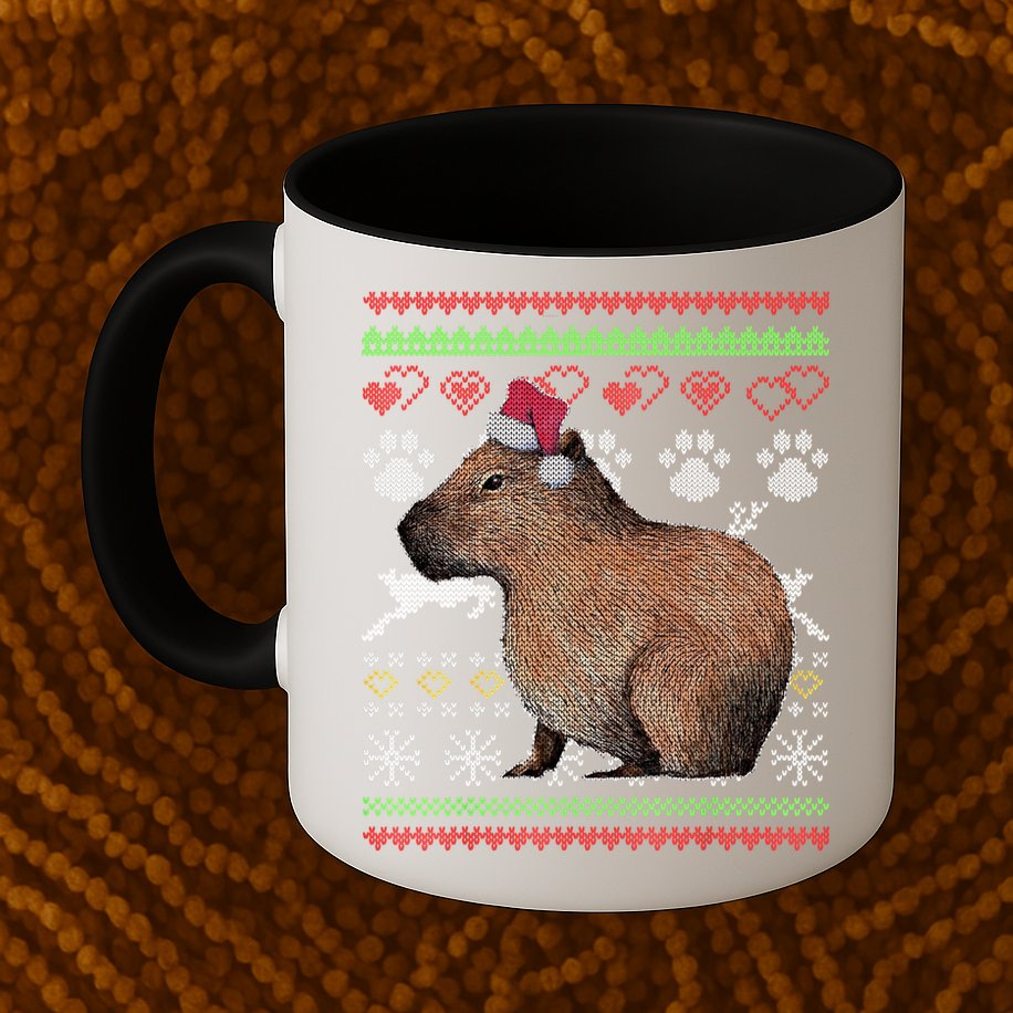 Capybara Santacool Giftclaus Ugly Christmas Sweater Holiday Lover Gift Mug