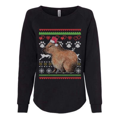 Capybara Santacool Giftclaus Ugly Christmas Sweater Holiday Lover Gift Womens California Wash Sweatshirt