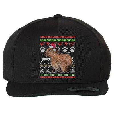 Capybara Santacool Giftclaus Ugly Christmas Sweater Holiday Lover Gift Wool Snapback Cap