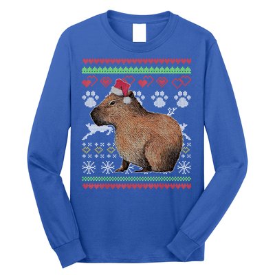 Capybara Santacool Giftclaus Ugly Christmas Sweater Holiday Lover Gift Long Sleeve Shirt