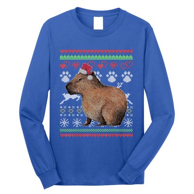 Capybara Santacool Giftclaus Ugly Christmas Sweater Holiday Lover Gift Long Sleeve Shirt