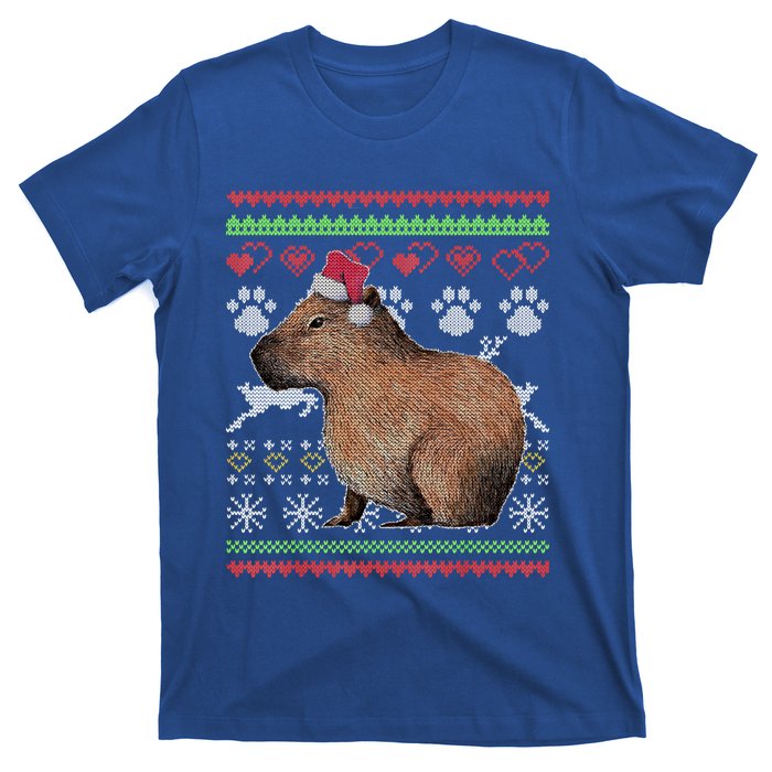 Capybara Santacool Giftclaus Ugly Christmas Sweater Holiday Lover Gift T-Shirt