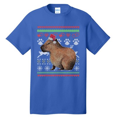 Capybara Santacool Giftclaus Ugly Christmas Sweater Holiday Lover Gift Tall T-Shirt