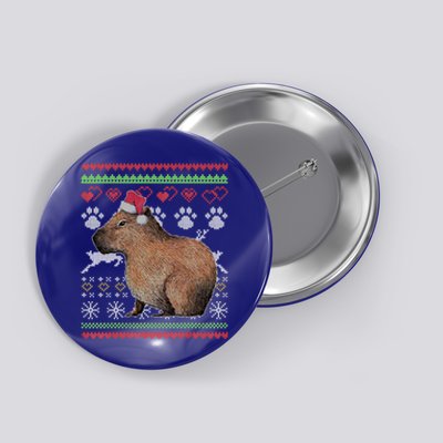 Capybara Santacool Giftclaus Ugly Christmas Sweater Holiday Lover Gift Button