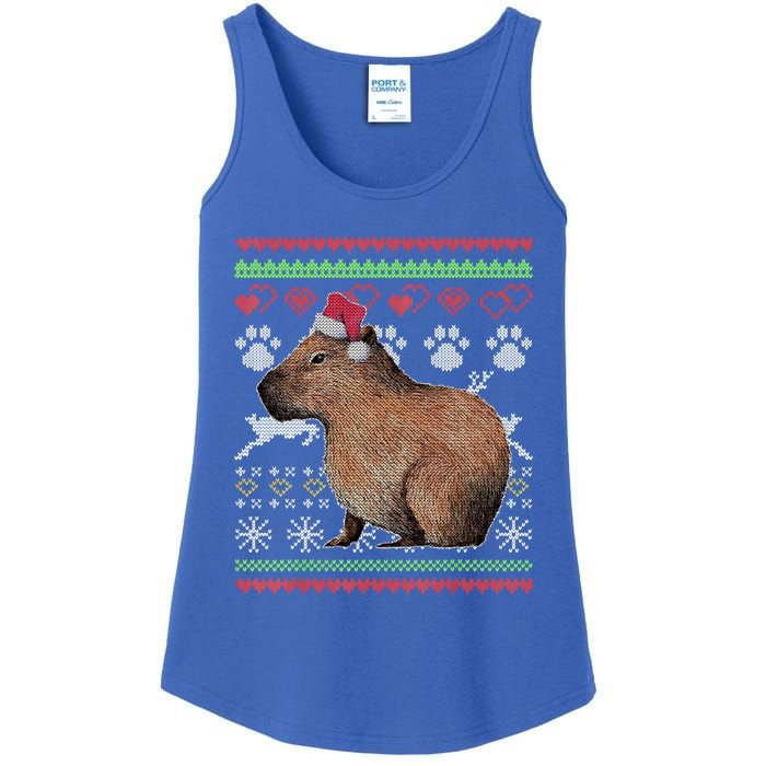 Capybara Santacool Giftclaus Ugly Christmas Sweater Holiday Lover Gift Ladies Essential Tank