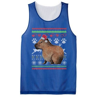 Capybara Santacool Giftclaus Ugly Christmas Sweater Holiday Lover Gift Mesh Reversible Basketball Jersey Tank