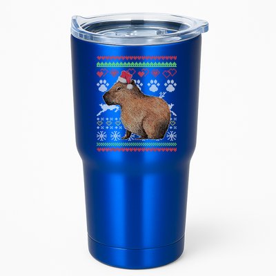 Capybara Santacool Giftclaus Ugly Christmas Sweater Holiday Lover Gift Tumbler