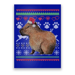 Capybara Santacool Giftclaus Ugly Christmas Sweater Holiday Lover Gift Poster