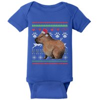 Capybara Santacool Giftclaus Ugly Christmas Sweater Holiday Lover Gift Baby Bodysuit