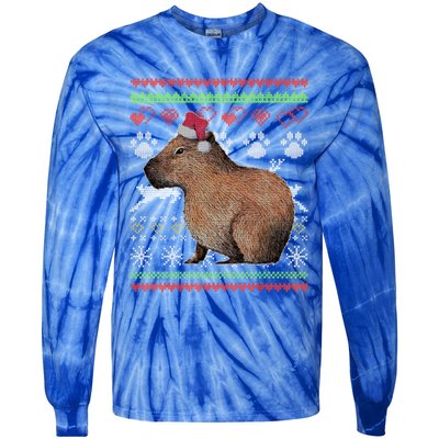 Capybara Santacool Giftclaus Ugly Christmas Sweater Holiday Lover Gift Tie-Dye Long Sleeve Shirt