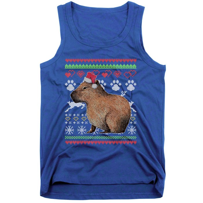 Capybara Santacool Giftclaus Ugly Christmas Sweater Holiday Lover Gift Tank Top