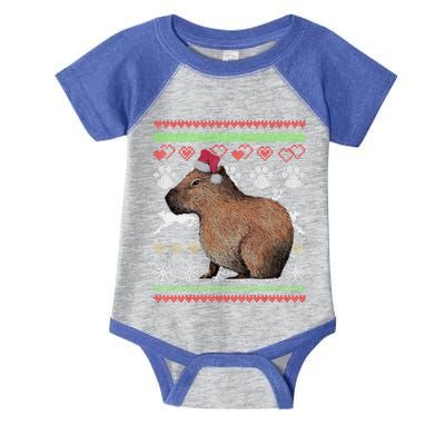 Capybara Santacool Giftclaus Ugly Christmas Sweater Holiday Lover Gift Infant Baby Jersey Bodysuit