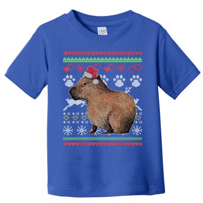 Capybara Santacool Giftclaus Ugly Christmas Sweater Holiday Lover Gift Toddler T-Shirt