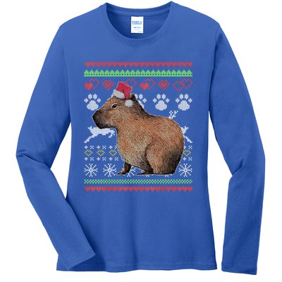 Capybara Santacool Giftclaus Ugly Christmas Sweater Holiday Lover Gift Ladies Long Sleeve Shirt