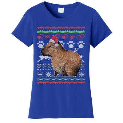 Capybara Santacool Giftclaus Ugly Christmas Sweater Holiday Lover Gift Women's T-Shirt