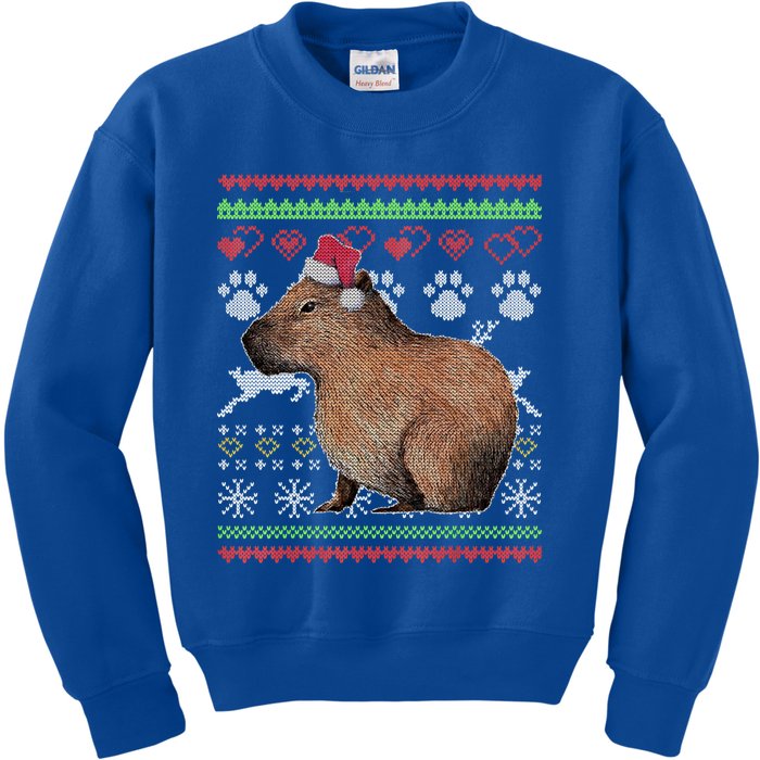 Capybara Santacool Giftclaus Ugly Christmas Sweater Holiday Lover Gift Kids Sweatshirt