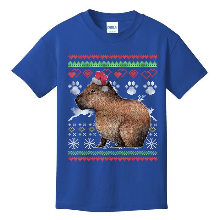 Capybara Santacool Giftclaus Ugly Christmas Sweater Holiday Lover Gift Kids T-Shirt