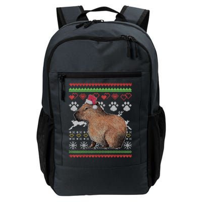 Capybara Santacool Giftclaus Ugly Christmas Sweater Holiday Lover Gift Daily Commute Backpack