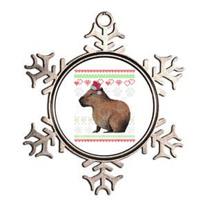 Capybara Santacool Giftclaus Ugly Christmas Sweater Holiday Lover Gift Metallic Star Ornament