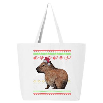 Capybara Santacool Giftclaus Ugly Christmas Sweater Holiday Lover Gift 25L Jumbo Tote