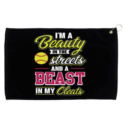 Cute Softball Gift For Softball Players Grommeted Golf Towel