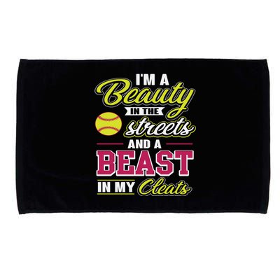 Cute Softball Gift For Softball Players Microfiber Hand Towel