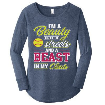 Cute Softball Gift For Softball Players Women's Perfect Tri Tunic Long Sleeve Shirt