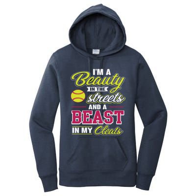 Cute Softball Gift For Softball Players Women's Pullover Hoodie