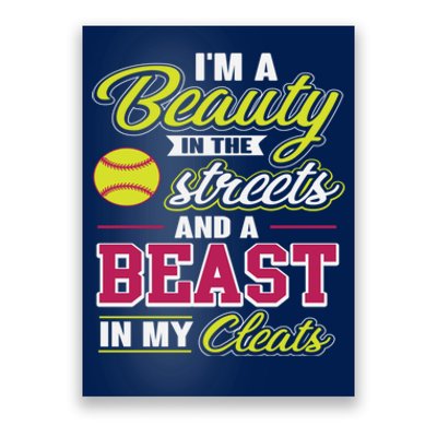 Cute Softball Gift For Softball Players Poster