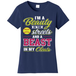 Cute Softball Gift For Softball Players Women's T-Shirt