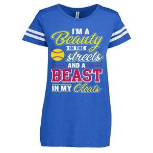 Cute Softball Gift For Softball Players Enza Ladies Jersey Football T-Shirt