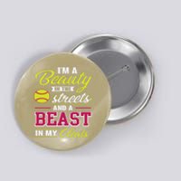 Cute Softball Gift For Softball Players Button