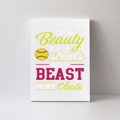 Cute Softball Gift For Softball Players Canvas